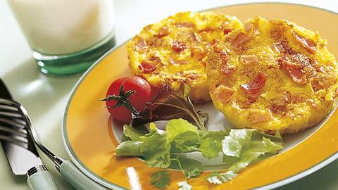 Galettes de polenta au rôti de porc